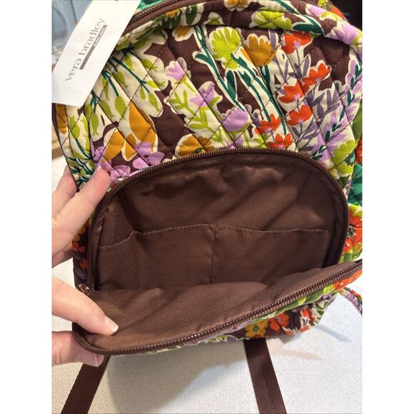 NWT Vera Bradley Essential Small Backpack Evening Garden Print Floral Quilted main image 6